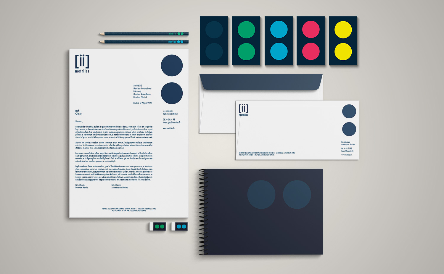 charte graphique Metriics numérique