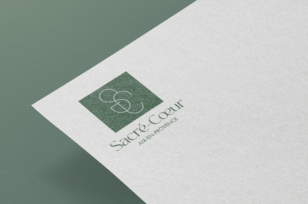 Papeterie Identité visuelle logo Sacré Coeur