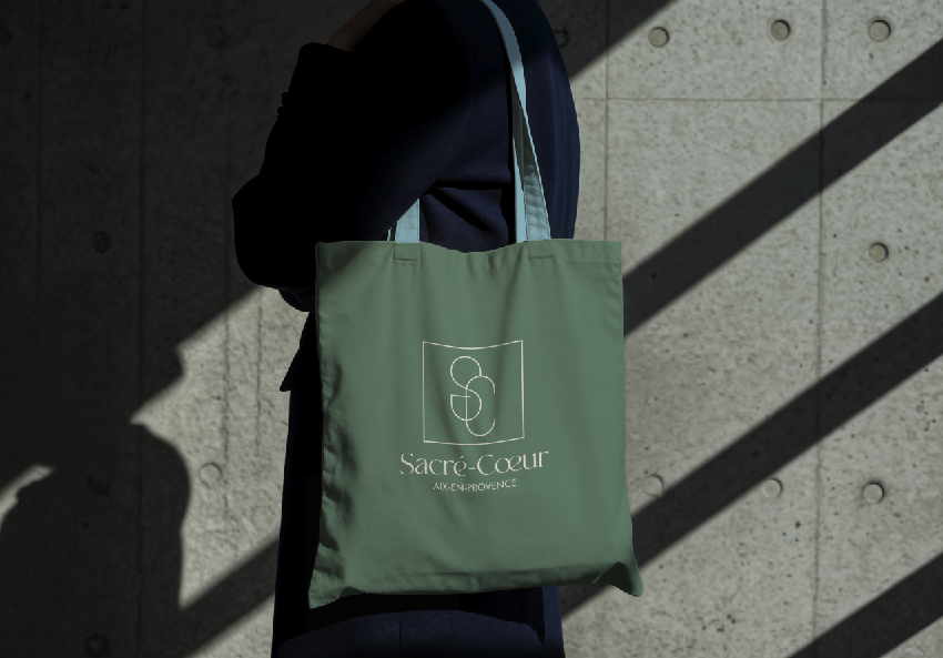 Tote Bag Identité visuelle logo Sacré Coeur