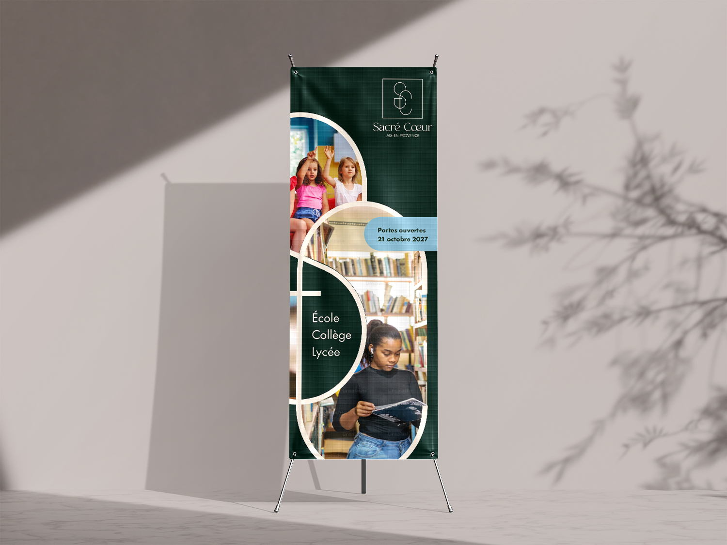 kakemono Identité visuelle logo Sacré Coeur